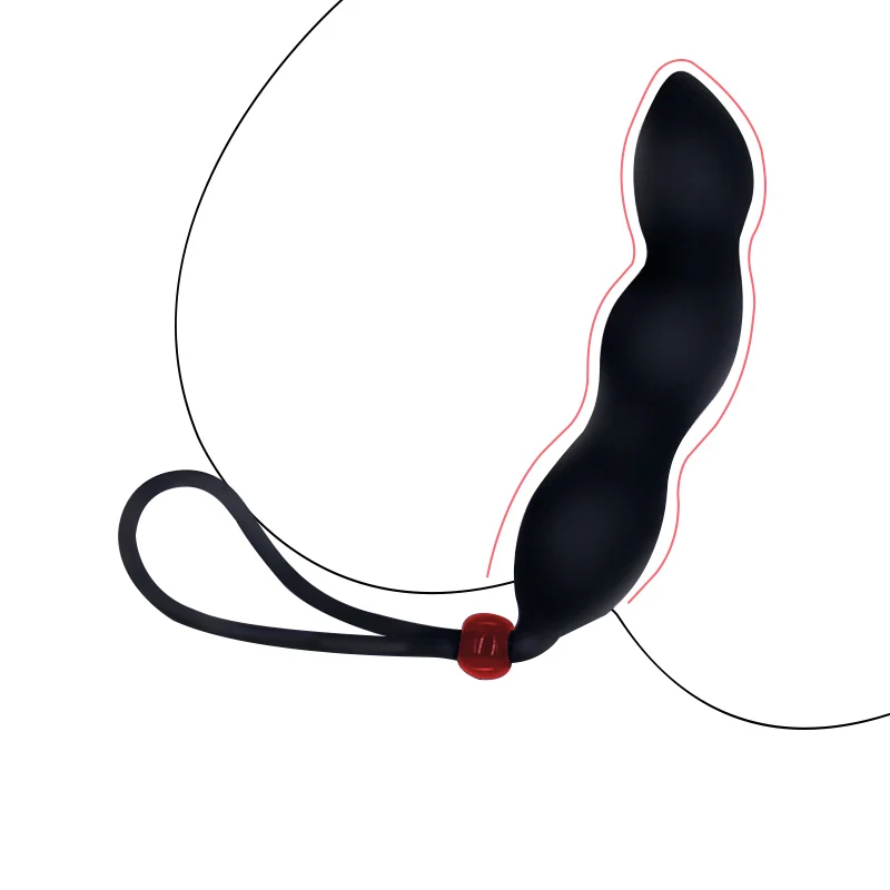Anal beads butt plug male penis lock bondage ball stretcher erotic G-spot Silicone delay time Ejaculation no vibrator Sex Toy |