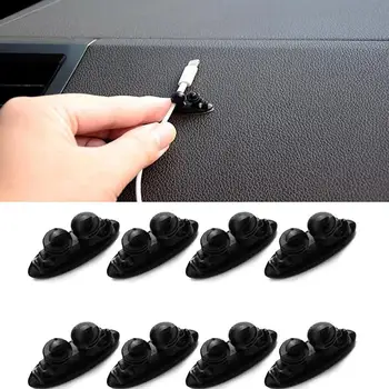 

8Pcs Car Charger Line Headphone/USB Cable Cord Car Clip Cable Organizer Holder Interior Accessories