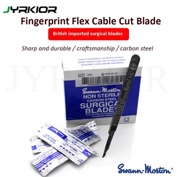 

Jyrkior UK Swann morton Carbon Steel Scalpel Surgical Blade For Mobile Phone Protector film Fingerprint Cable Repair Cut Tools