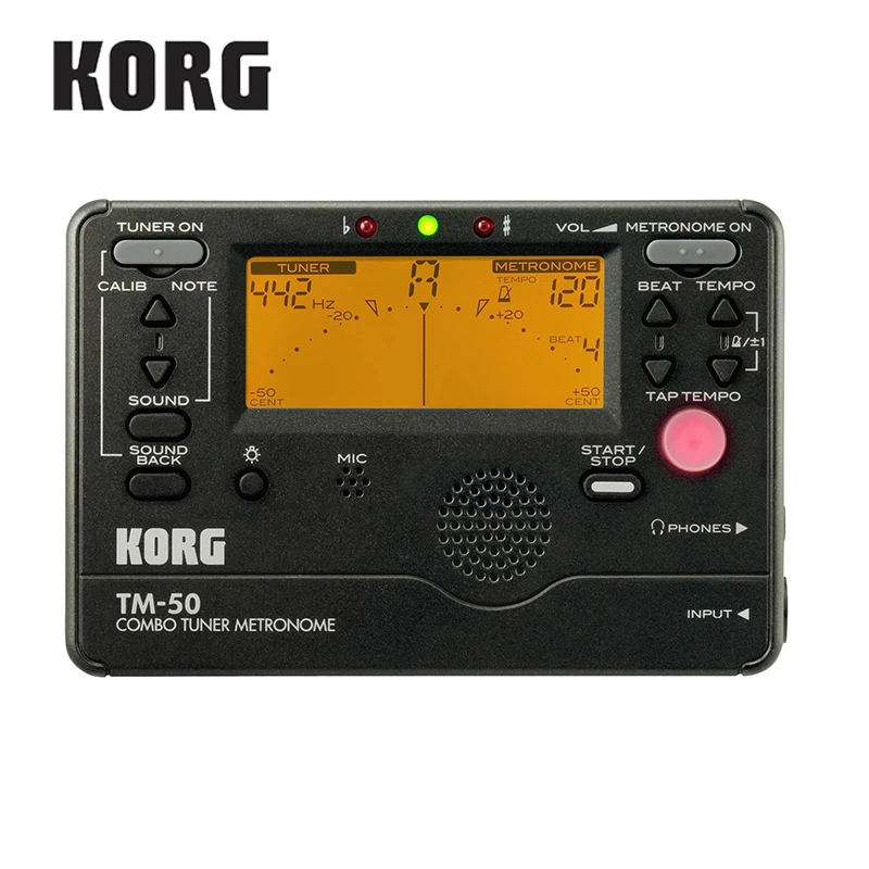 KORG TM-50 TM60 комбинированный тюнер/Метроном используется для духовых, гитарных, укулеле и фортепианных клавишных инструментов(можно выбрать CM200