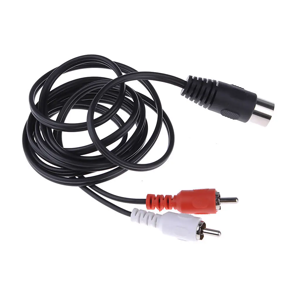 

Mayitr 1.5m 5 PIN DIN Male to 2RCA Male Video TV A/V Lead Converter Cable Adapter for Commodore C16 C64 C64C C128 VIC 20