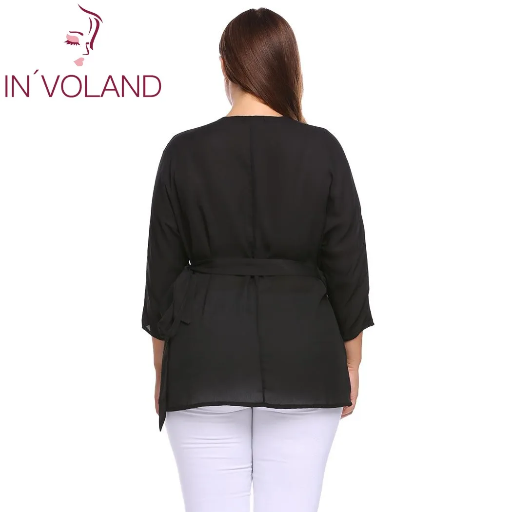 Женская блузка IN'VOLAND с длинным рукавом большого размера XL 5XL|shirt big|shirt big sizeplus size