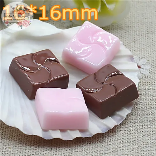 

Imitation Chocolate sugar 10PCS Resin Flatback Cabochon Miniature food Art Supply Decoration Charm Craft