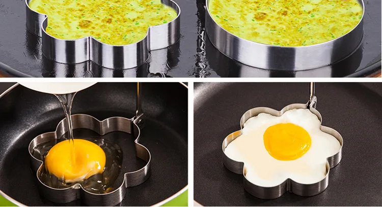 5 шт./компл. толще Нержавеющая сталь форма для обжаривание яиц инструменты для омлета на завтрак формы для блинов чайник кольцо в форме яйца Кухня инструменты