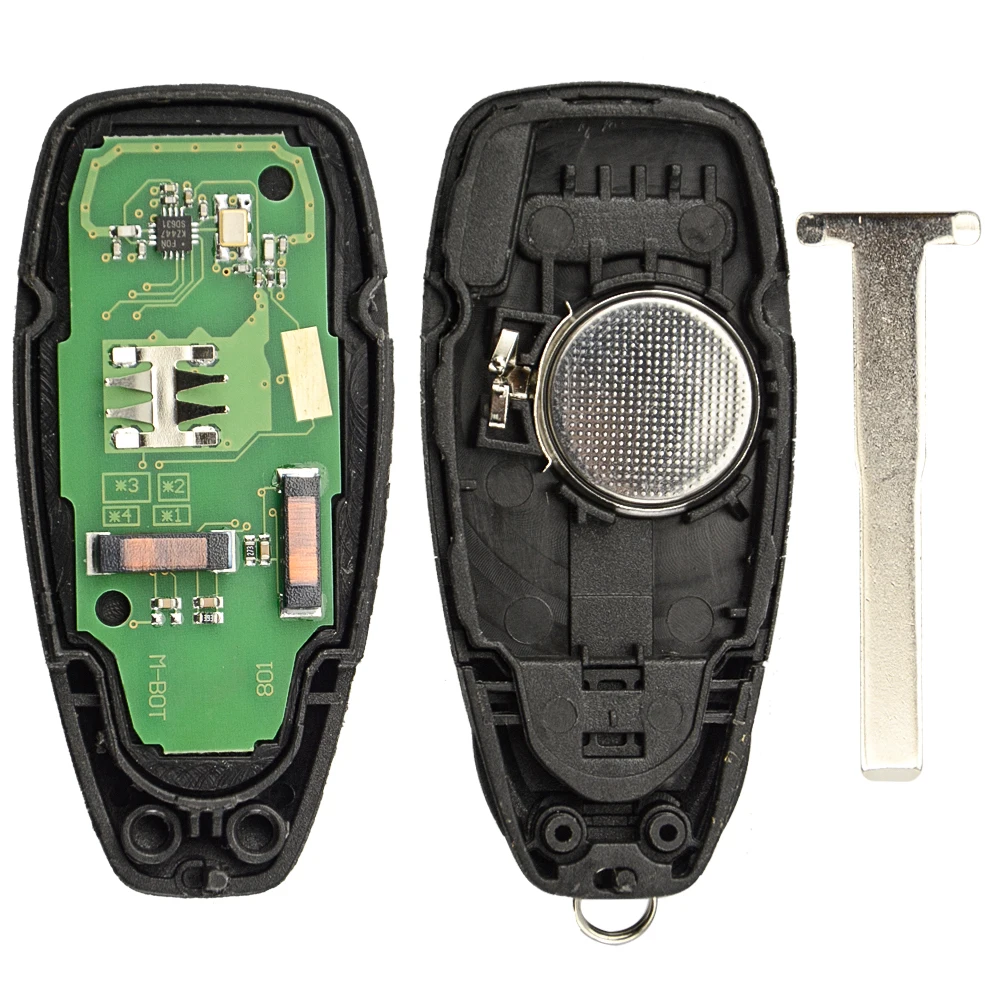 OKEYTECH 3 BUTTONS 433MHZ SMART CAR REMOTE KEY FOR FORD FOCUS FIESTA MONDEO C-MAX KUGA 2011 2012 2013 2014 2015 KR55 WK48801