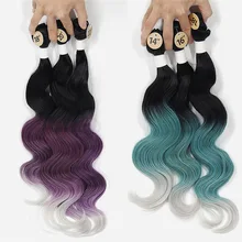 Накладные волосы Eunice, 1" 20" 2", 3 шт., блонд, синтетические волосы, волнистые, натуральные, черные, волнистые, с закрытием, для женщин