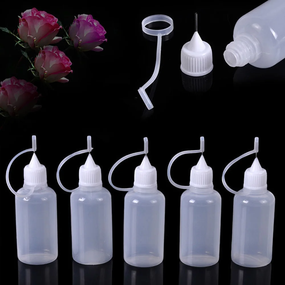 

Hot 50ml Empty Dropper Plastic Bottles Needle Tip Squeezable Liquid Bottle
