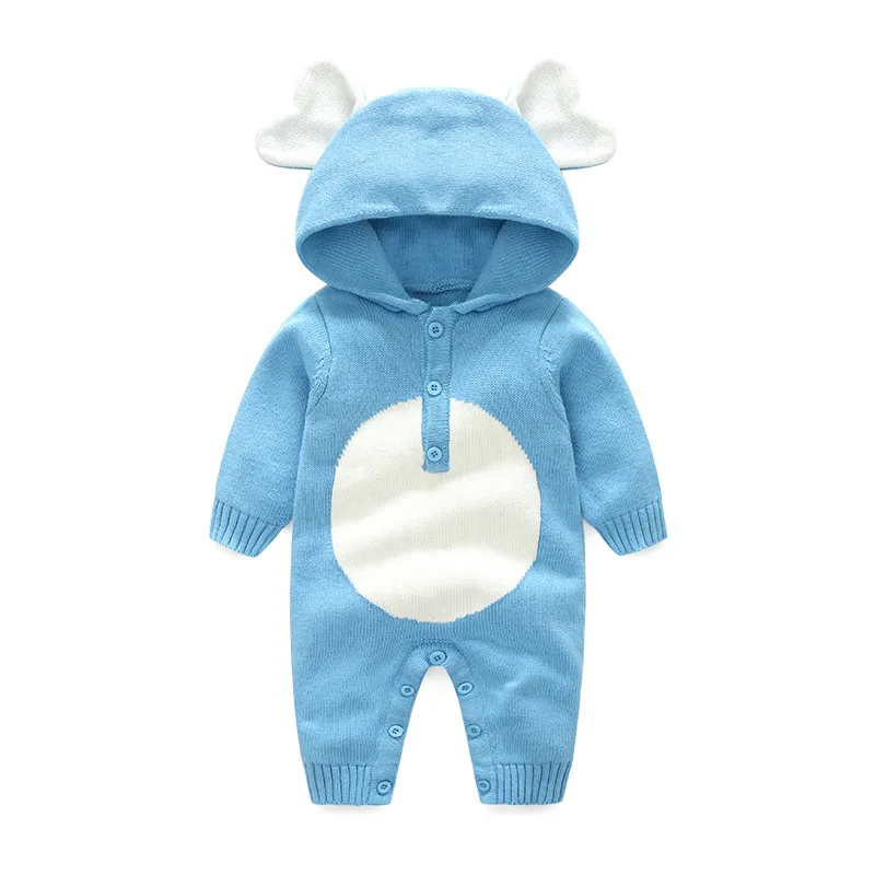 Baby Knit Clothes Children's Winter Overalls Deer Bodysuit Jumpsuit Overalls For Newborn Coverall Winter Child