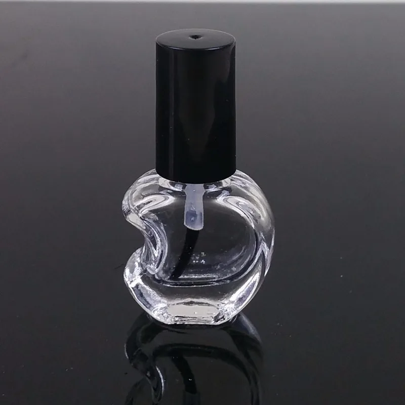 10 мл 15 мл прозрачная стеклянная бутылка для лака для ногтей, пустой черный Крышка кисть Косметика Упаковка для бутылки F167