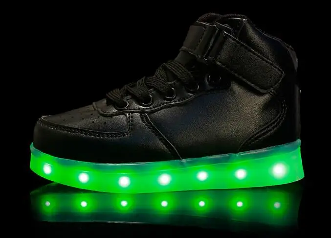 2017 Led Pour/детская обувь с подсветкой детская повседневная для мальчиков и