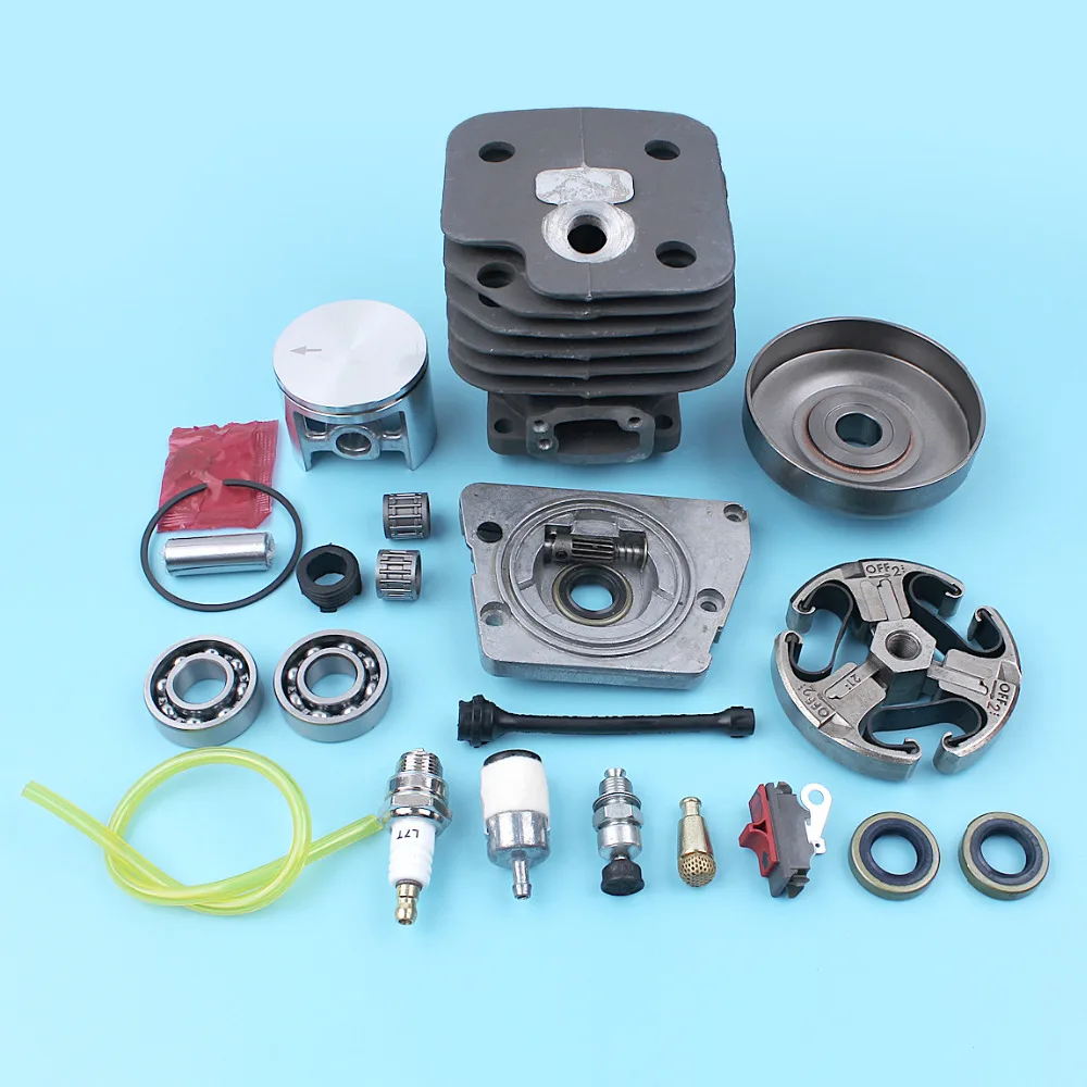 52MM Cylinder Piston Oil Pump Clutch Bearings For HUSQVARNA 268 272 272XP 272K Chainsaw Spark Plug Stop Kill Switch Replace Part