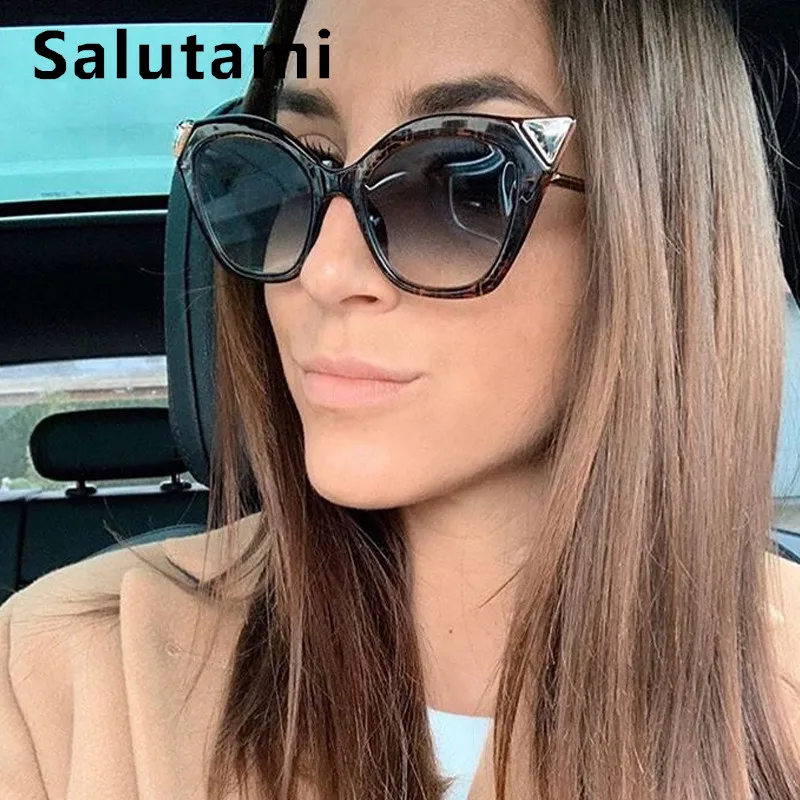 

Crystal Cat Eye Sunglasses Women Luxury Brand Print Frame Square Sun Glasses Female Vintage Alloy Chc Sexy Shades 2019 Ins Style