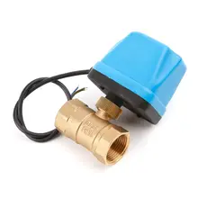 DN15 DN20 DN25 AC220V Электрический шаровой клапан латунный моторизованный шаровой клапан электрические двухходовые клапаны