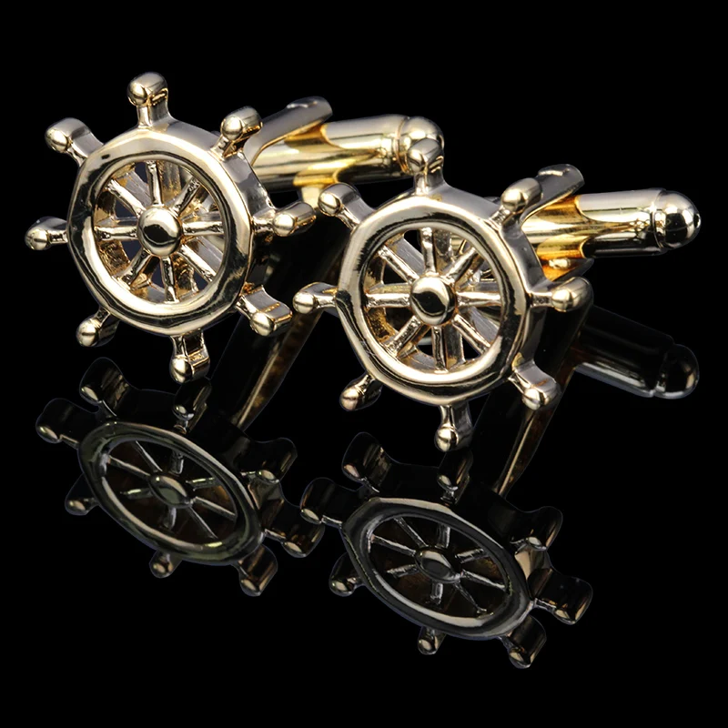 

C-MAN Luxury Golden Anchor shirt cufflink for mens Brand cuff buttons cuff links High Quality Silvery abotoaduras Jewelry