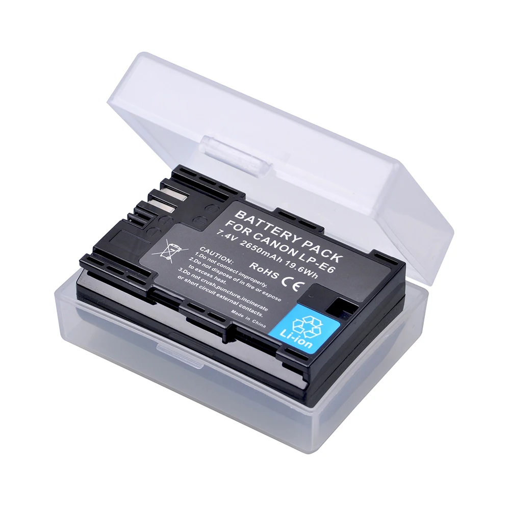 Günstig 1pc Für Canon LP E6 LP E6 LP E6N 2650mAh Kamera Batteria Für Canon EOS 5DS R 5D Mark II 3 5D Mark III 6D 7D 60D 60Da 70D LP E6