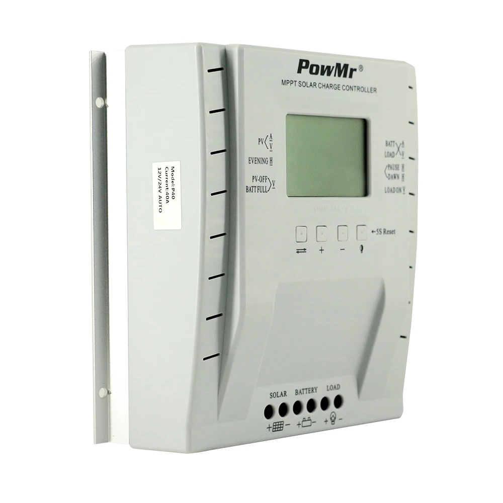 PowMr MPPT 40A 60A 12 В 24 в Солнечный контроллер заряда для Max 100 солнечная панель Вход с