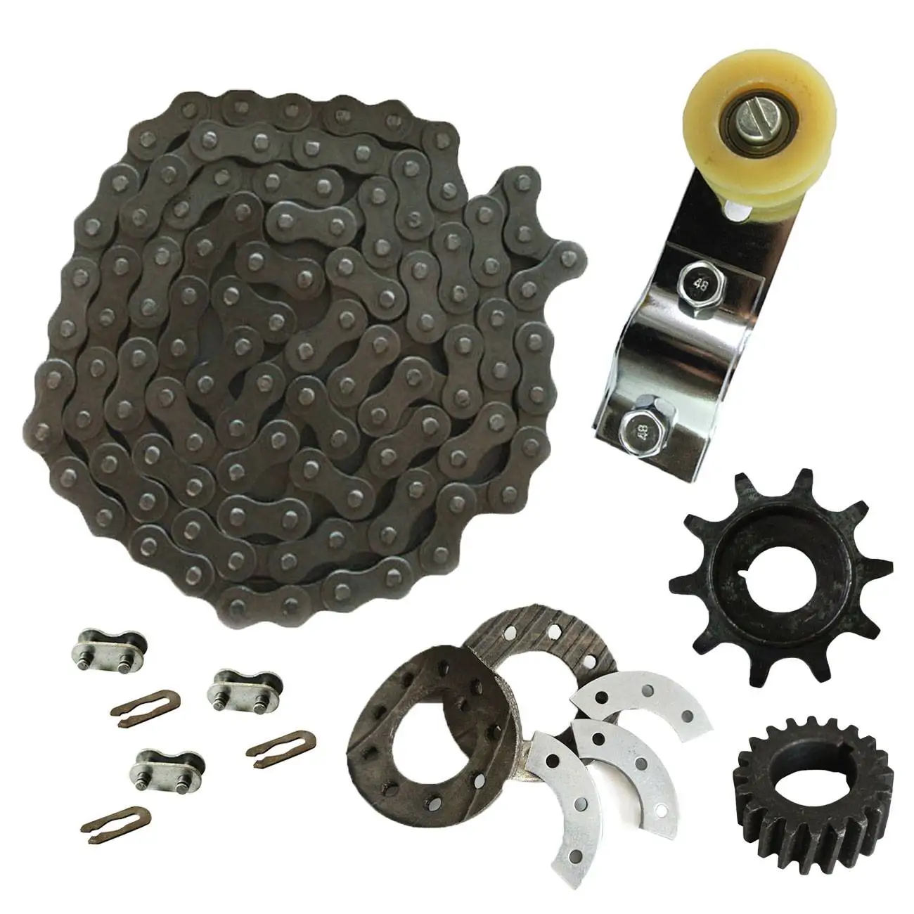 415 Chain&Chain Tensioner&Drive Sprocket Fits 49/66/80cc Motorized