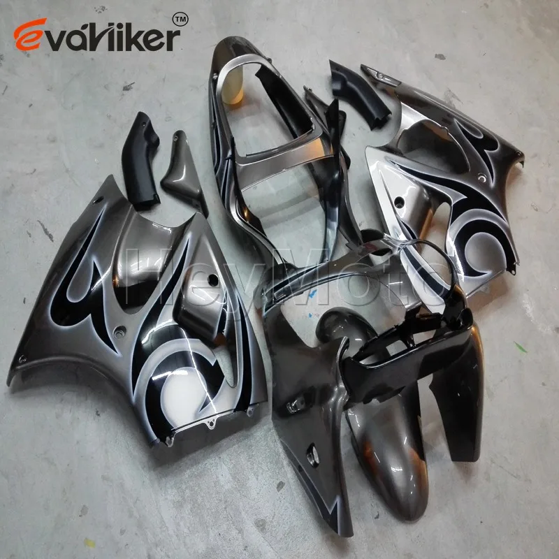 Заказной ABS обтекатель двигателя для ZX6R 00-02 ZZR600 2005 2006 2007 2008 мотоциклетные панели заказ+ серебро литья под давлением - Цвет: B
