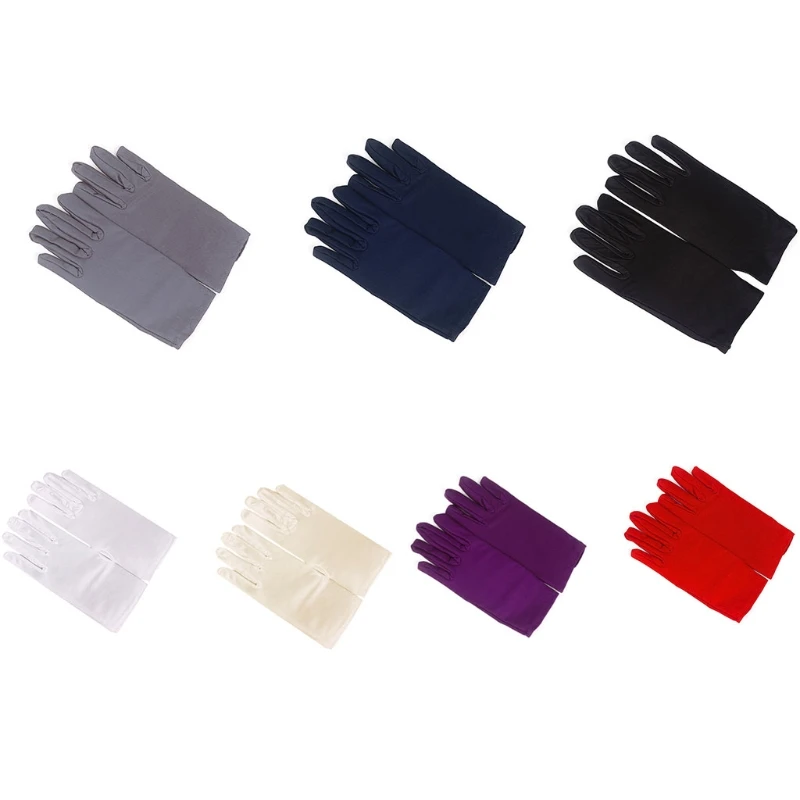 Mitten Gloves 1Pair Men Durable Etiquette Thin Stretch Spandex Sun