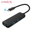 Liquidación Concentrador de escritorio con 4 puertos USB 2,0, W5P-U2 de ABS, OTG, divisor USB, multipuerto, adaptador Micro USB y entrada tipo C para Compter 878AR7YV