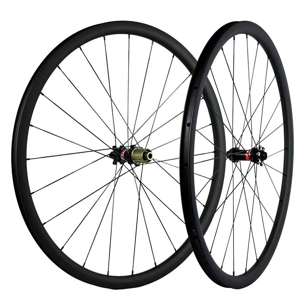 Perfect Factory Sales Carbon Bike Bicycle Disc Wheelset 30/40/45/55mm Carbon Clincher  Disc Brake 6 Bolt Hubs Tubular Cyclocross Wheels 1