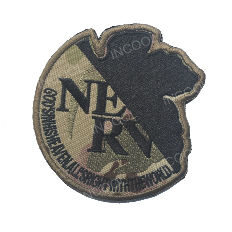 

3D Embroidery Patch NERV Patches US Army Tactical Military Hook&Loop Fastener Morale Patches Emblem Appliques Embroidered Badges