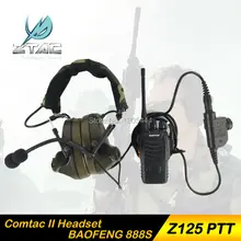 Z 041 Earphone Element Z-Tactical Comtac II Headset Airsoft Paintball Hunting Tactical Headset With Z125 PTT With Walkie Talkie