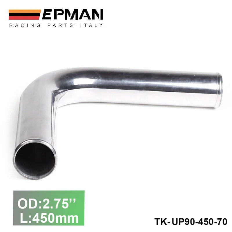 

2pcs/unit 70mm 2.75" 90 Degree Aluminum Turbo Intercooler Tube piping L:450 mm For BMW E60 E61 5 SERIES EP-UP90-450-70