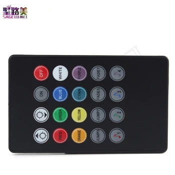 

wholesale1 pcs 20 Keys IR Remote RGB Controllers LED Music IR Controller DC12V 3528 5050 RGB LED Strip Light best price