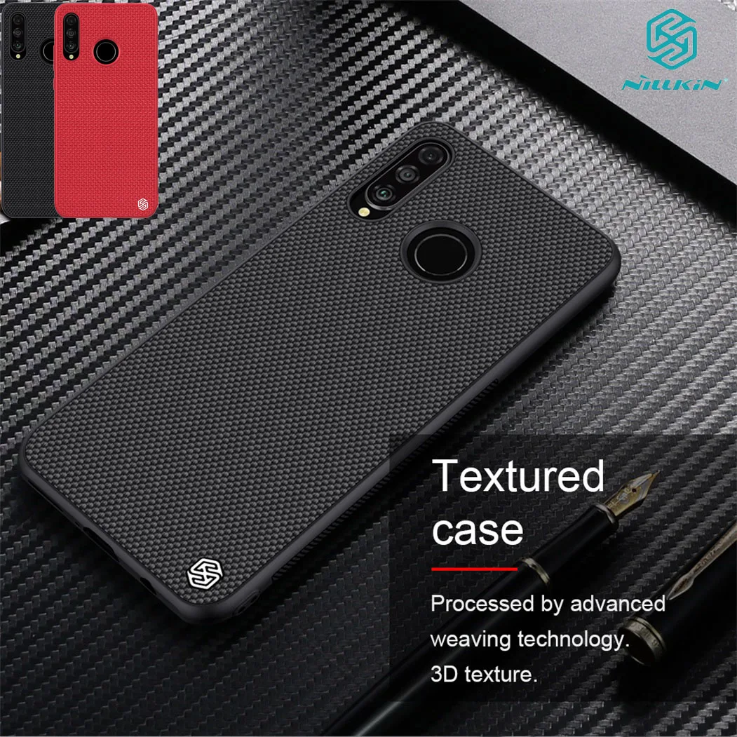 

For Huawei P30 Lite Nova 4e Case NILLKIN Textured Nylon Fiber Case Thin and Light protector Back Cover for Huawei P30Lite Case