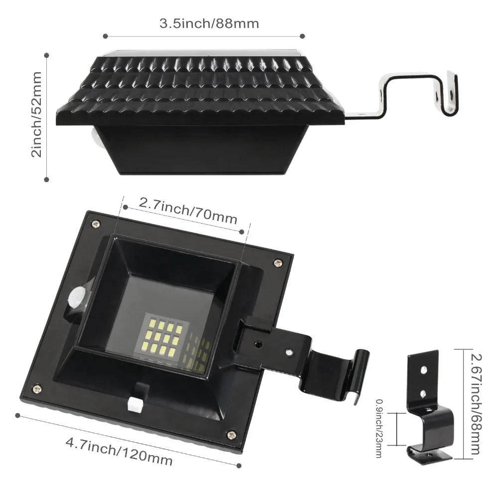 Sensor de Luz à Prova Lâmpada ao ar Light com Painel Solar para Jardim T-sun Pacote Dwaterproof Água Livre Solar Powered Cerca 4 12 Led 7 T SUN 4 pacote 12 led sensor