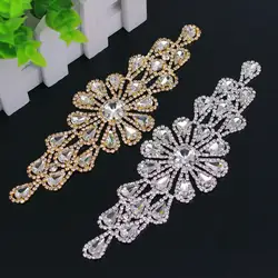 1 пара Flatback Люкс Кристалл rhinestone Аппликация для нарядное платье горный хрусталь створки патч отделка обувь сумки одежды Ювелирные изделия