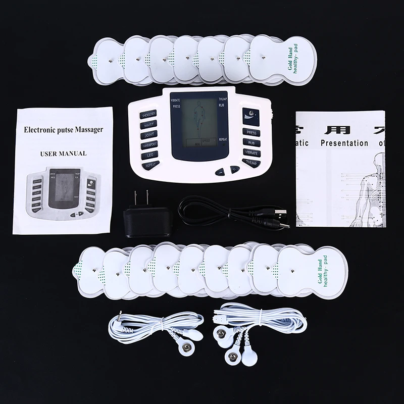 Electrical Muscle Stimulator Slimming Massager Pulse Tens Acupuncture Machine + Slippers +16Pads +USB Cable US/EU Plug Electrical Muscle Stimulator Slimming Massager Pulse Tens Acupuncture Machine + Slippers +16Pads +USB Cable US/EU Plug