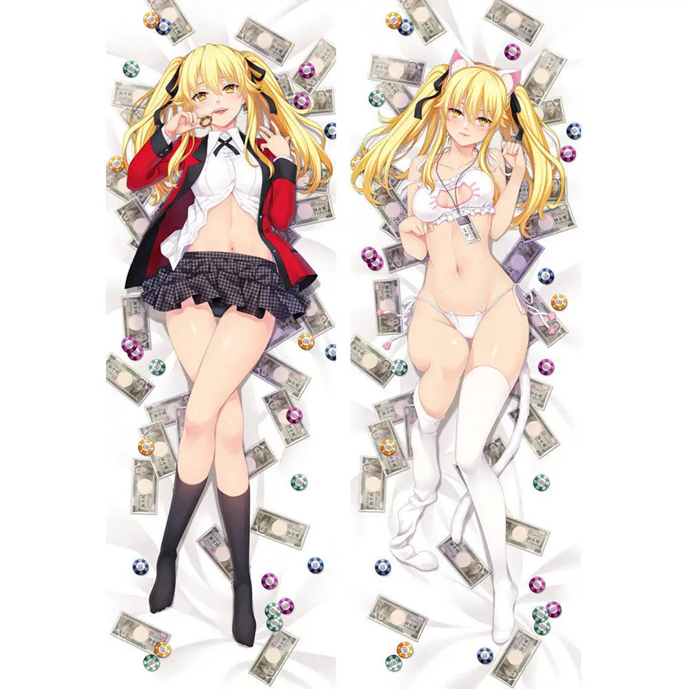 Amellor аниме Kakegurui-компульсивное Gamb Dakimakura Чехол наволочки сексуальная девушка натуральную величину тела обнимающаяся Подушка Чехол gitfs