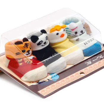 

Newborn Baby Cartoon Slip Socks For Boys Girls Toddler Infantil Anti-Slip Cotton Animal Sock Bebe Meias New Born Socks 4pairs
