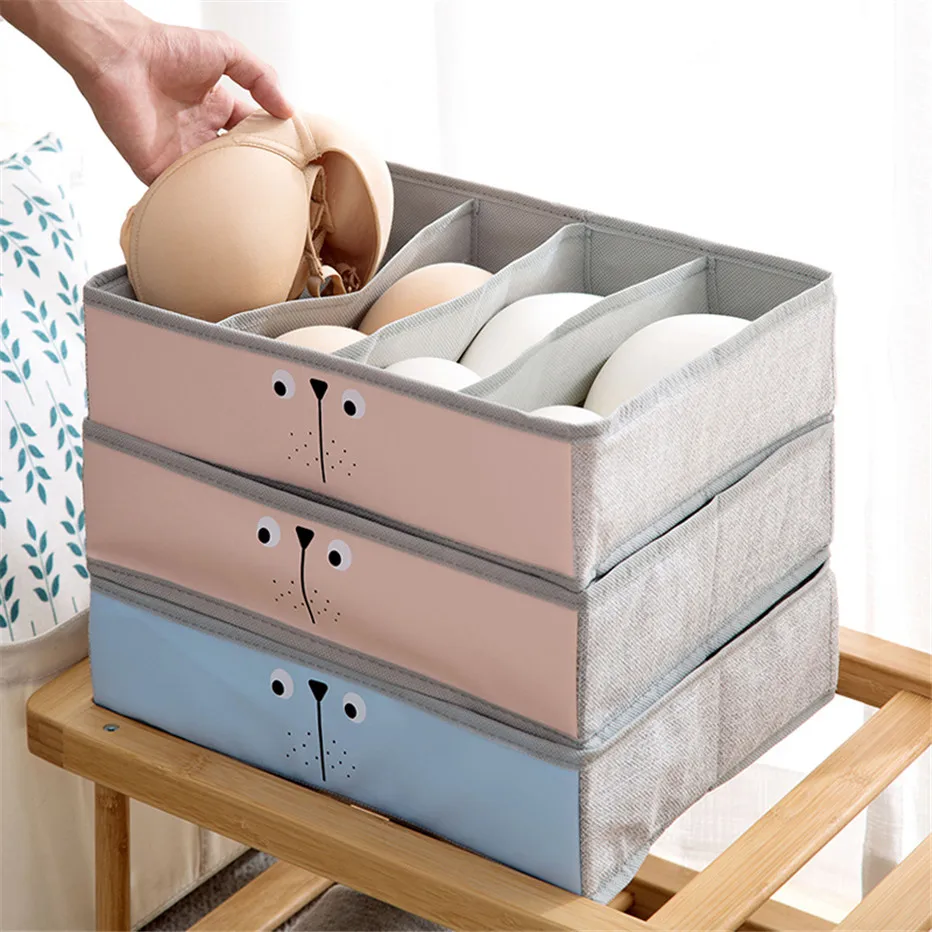 Underwear Bra Storage Boxes Drawer Organizer Socks Scarfs Case Wardrobe Closet Divider Clothes Necktie Container2