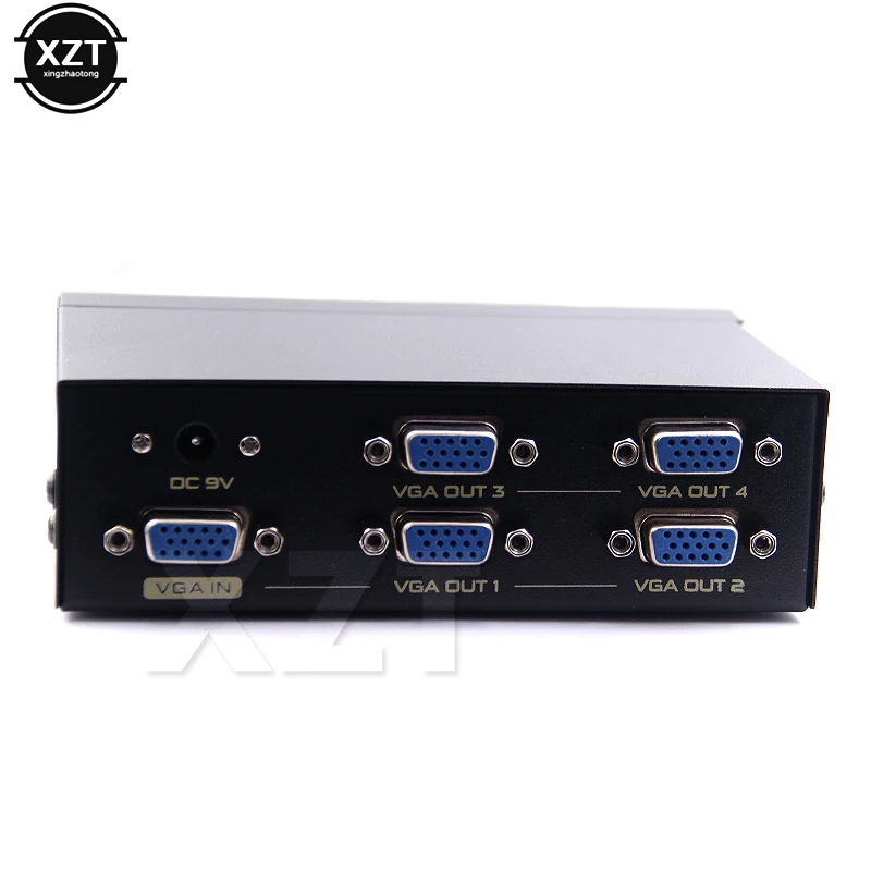 

Professional 350mhz Video Switch Splitter 2 Port VGA SVGA Video HD Signal Amplifier Splitter Sharing Box for LCD PC USB Powered