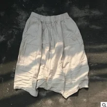 Новинка, летом г., дизайн, хлопок, льняные свободные штаны больших размеров