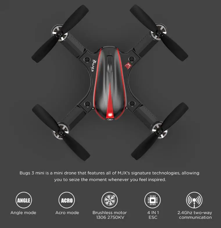 

LeadingStar MJX B3MIN 5G WIFI RC Airplane Drone with Brushless Electric Machine & FPV Camera Drone zk49