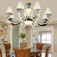 Simple modern living room crystal chandelier European restaurant stainless steel LED lamp modern led crystal chandelier 3 round stainless steel pendant lamp luster light restaurant droplight e27 lamp 110v 260v wcl018