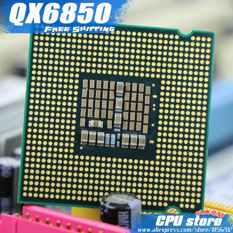 Intel Core2 Quad процессор QX6850 ЦП LGA775 Настольный ЦП LGA 775 работающий правильно настольный процессор