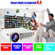 96+WiFi Professional Home Theater LED Projector with WXGA 1280*800P 3000lms 2000:1 HDMI/VGA/AV/S-video Android WiFi Projector