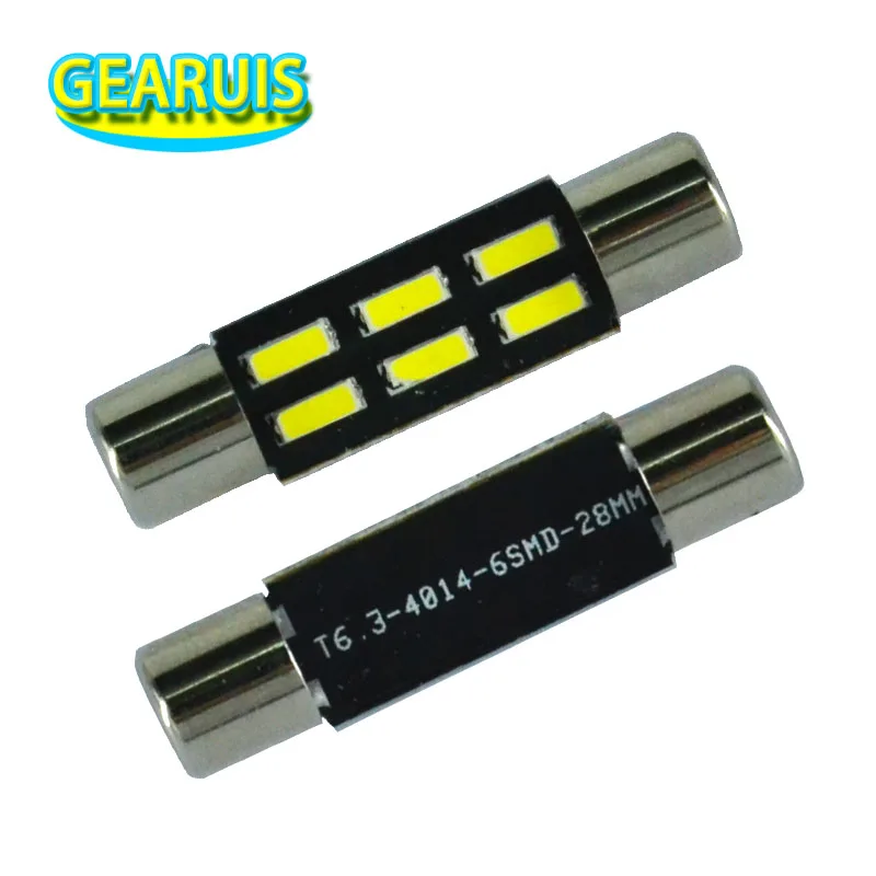 10 шт. гирлянда t6.3 6 SMD 4014 28 мм 31 мм 211-2 авто косметическое зеркало свет Панель Географические Карты Дверь Чтение Чемодан лампа 12 В