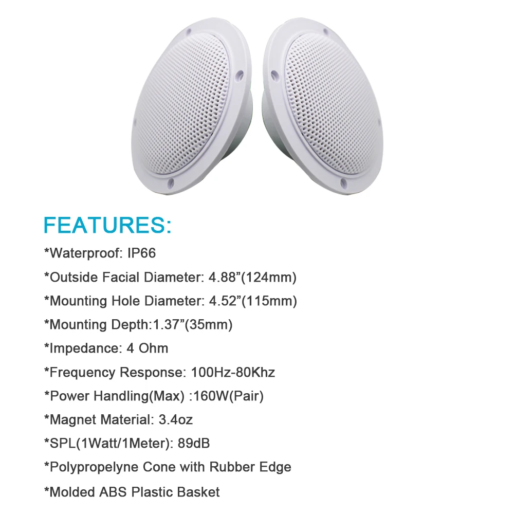 Морской Bluetooth стерео радио мотоцикл аудио Автомобильный mp3 плеер+ 1 пара 4 дюймов наружные колонки+ морская антенна для лодки ATV UTV