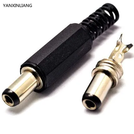 

10PCS Black Plastic Cover 2.5x5.5mm Male DC Power Plug Jack Connector Adapter