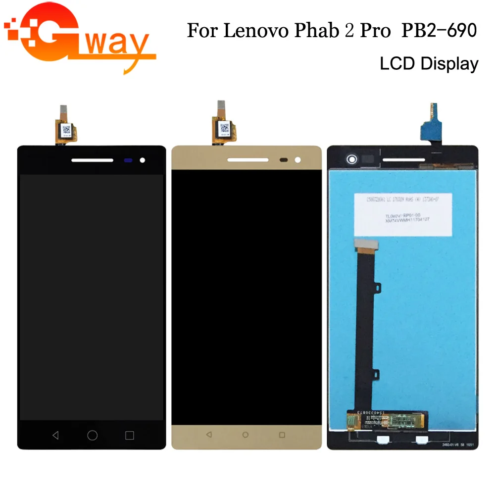 ЖК дисплей 6 4 дюйма для Lenovo Phab 2 Pro PB2 690M P690 690 + дигитайзер сенсорного экрана в сборе