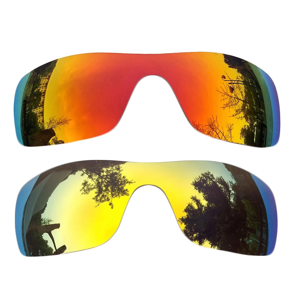 PAZZERBY Сменные линзы для-Batwolf Солнцезащитные очки-несколько вариантов антибликовые - Цвет линз: Orange Red-24K Gold