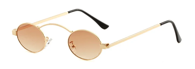 SHAUNA женские маленькие овальные солнцезащитные очки с заклепками Модные мужские прозрачные красные желтые розовые фиолетовые очки UV400 - Цвет линз: Tea Gradient