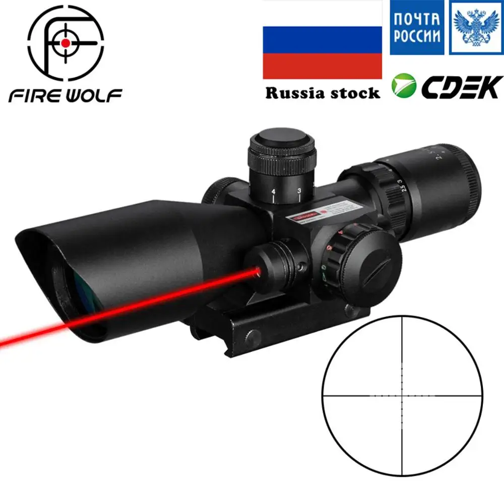 Телескопический прицел для охотничьей винтовки 2 5 10x40 с красной и зеленой