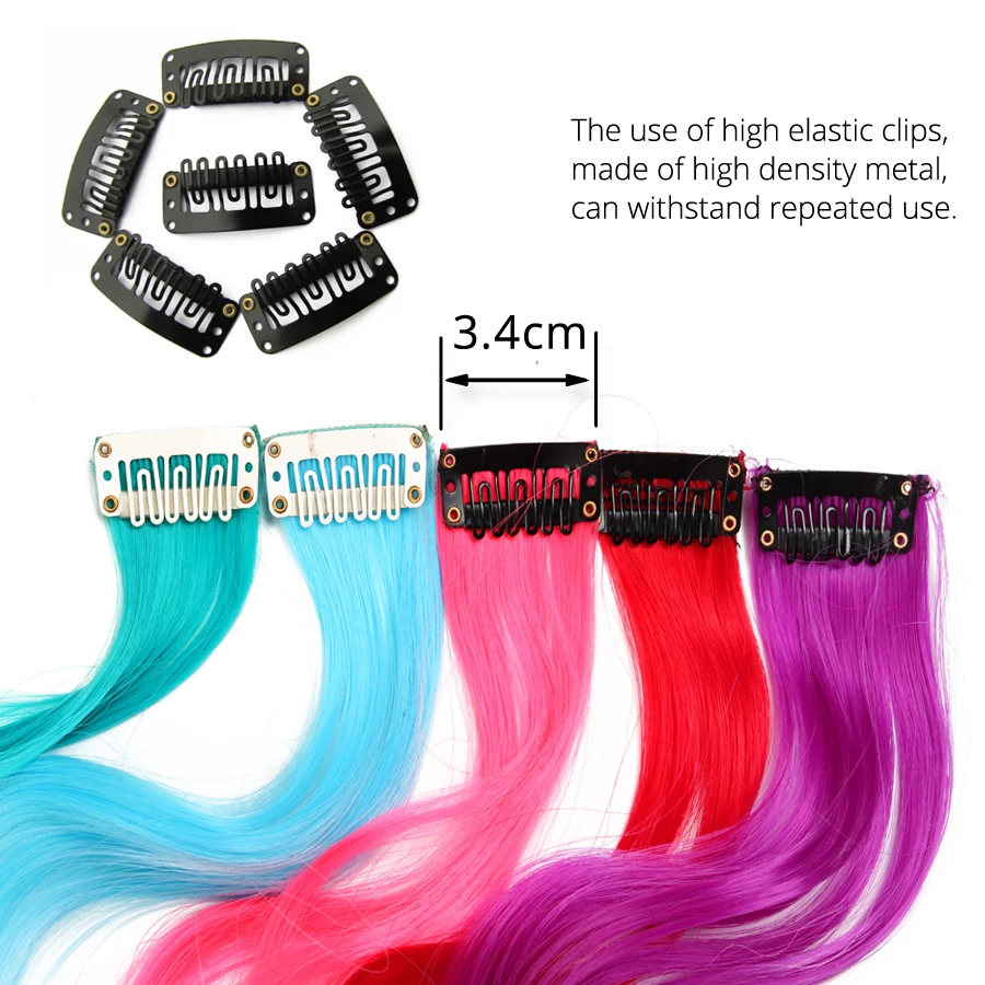 Leeons Synthetic Hair Extensions With Clip Heat Resistant Hair